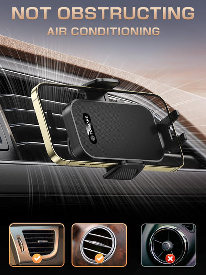 Car Phone Holder Mount,【2025 Upgrade】 3-In-1 Cell Phone Holder for Car, Dashboard Windshield, Suction Cup Hands-Free Car Phone Stand, Automobile Cradles Universal,Black