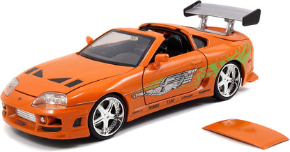 Toys Fast & Furious 1:24 Brian'S Toyota Supra Die-Cast Car, Toys for Kids and Adults, Orange (97168)