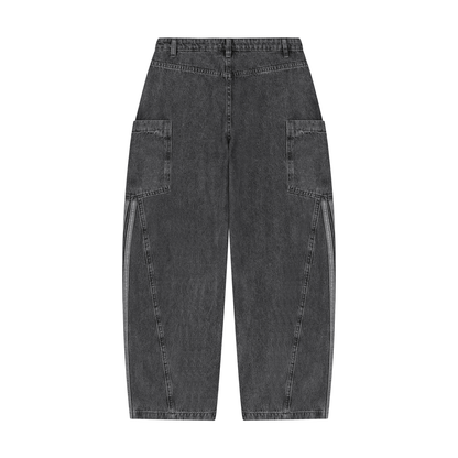 Women's Vintage Wash Barrel Leg Jeans