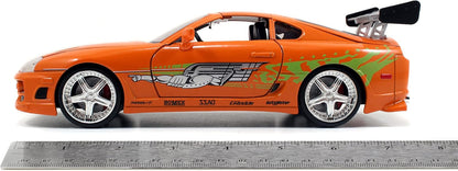 Toys Fast & Furious 1:24 Brian'S Toyota Supra Die-Cast Car, Toys for Kids and Adults, Orange (97168)