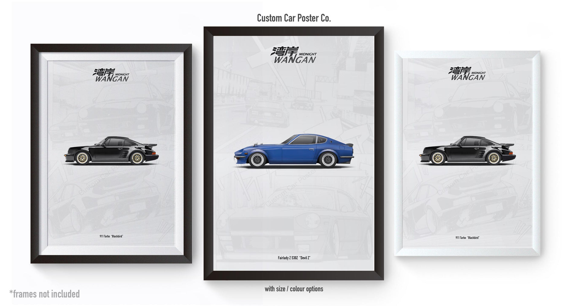 Devil Z Fairlady S30Z Poster Art - Wangan Midnight Anime